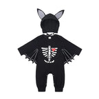 Baby's First Halloween Costume Black Bat Romper Jumpsuit Infant Boys Girls Purim Party Carnival Fancy Dress Cosplay Long Short