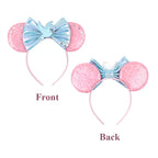 Sequin Mouse Ears Bow Headband for Women & Girls