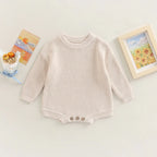 0-2Y Knitting Newborn Baby Girl Boy Spring Autumn Clothes Cute Long Sleeve Sweater Romper Jumpsuit Casual New born Outfits