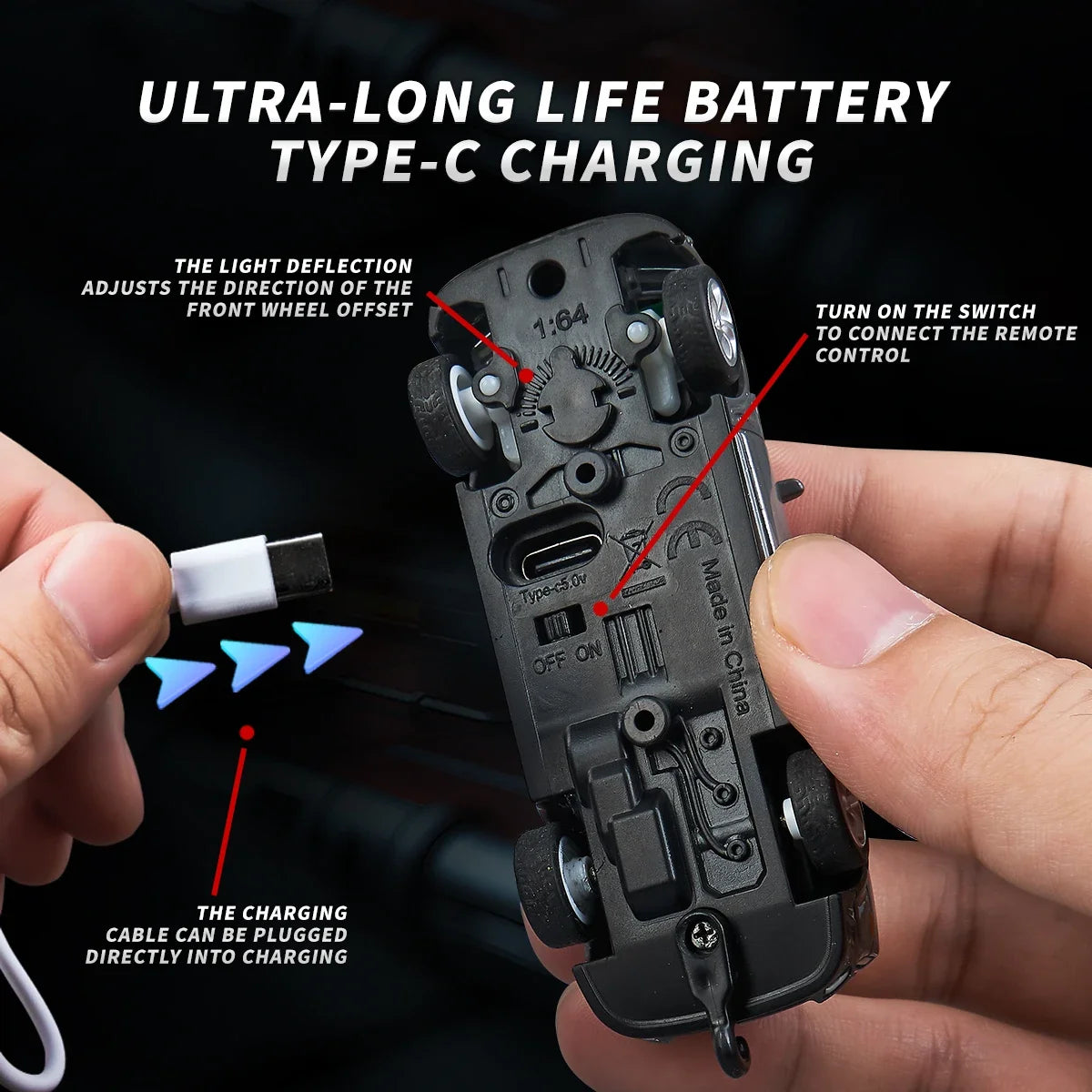 Mini 1:64 Alloy Remote Control Car