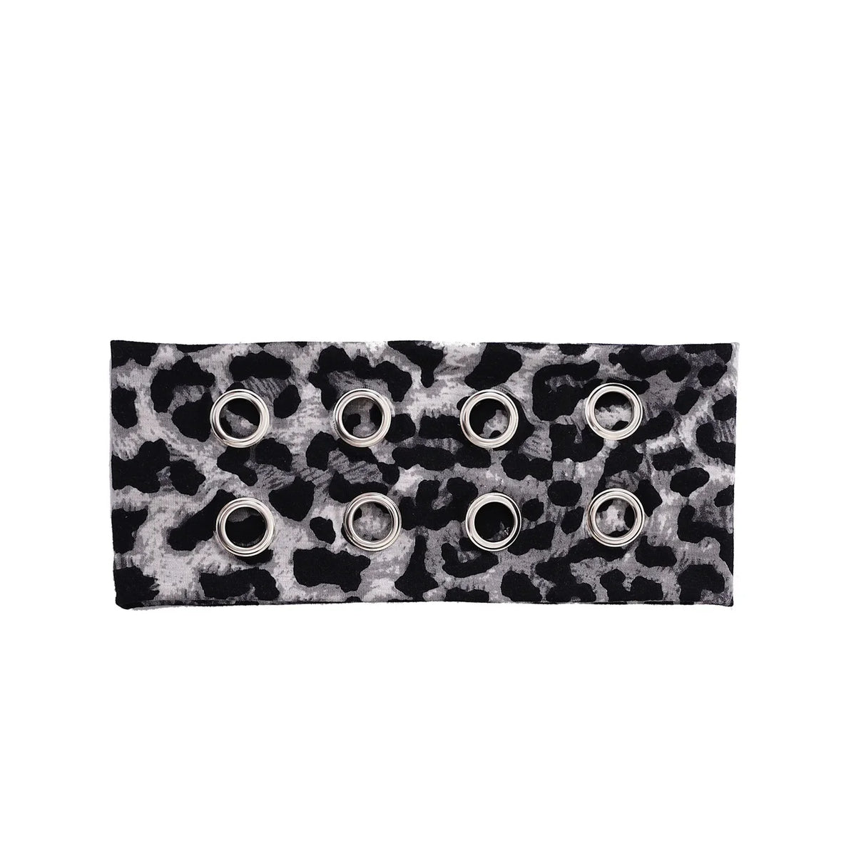 Punk Wide Elastic Eyelet Headband for Women