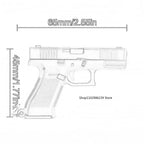Tactical Pistol Shape Keychain Detachable Car Keyring Accessory