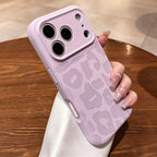 Leopard Pattern Liquid Silicone Case for iPhone 18 17 16 Pro Max Air 14 15 Plus 13 Camera Control Button Soft Shockproof Cover