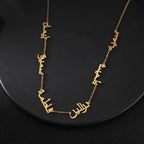 Lemegeton Customized Name Necklace Custom Multiple Name Pendant Stainless Steel Jewelry for Women Girl Personalized Family Gifts