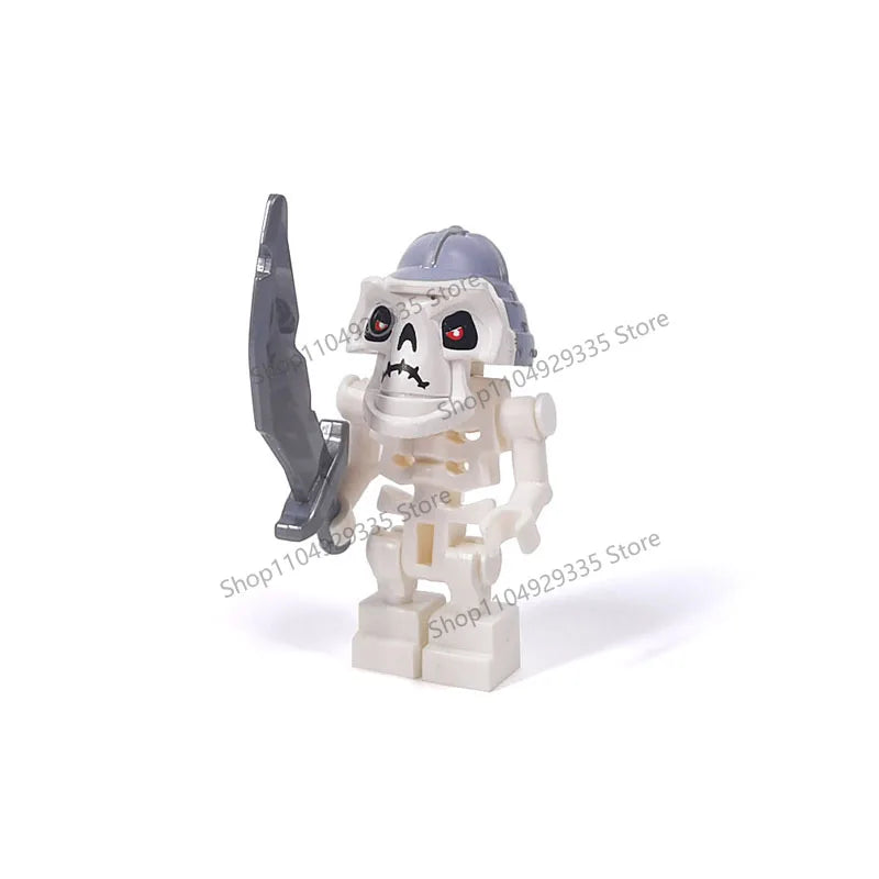 Halloween Scene Building Blocks Skeletons Ghosts Army King Assembled Charactesrs Figures DIY Accessories Bricks Toys Kids Gifts