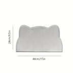 Pet Feeding Mat For Dogs & Cats, Thin Silicone Waterproof Cat Food Mat Cat Bowl Mat With Raised Edge, Cat Placemat