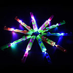 5/10/20Pcs Slingshots Rocket Launcher Rocket Slingshot Flying Toys with LED Lights Flying Toys Luminous Slingshot Toys for Kids