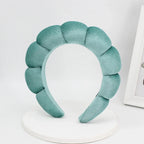 Velvet Sponge Spa Headband for Face Washing & Skincare