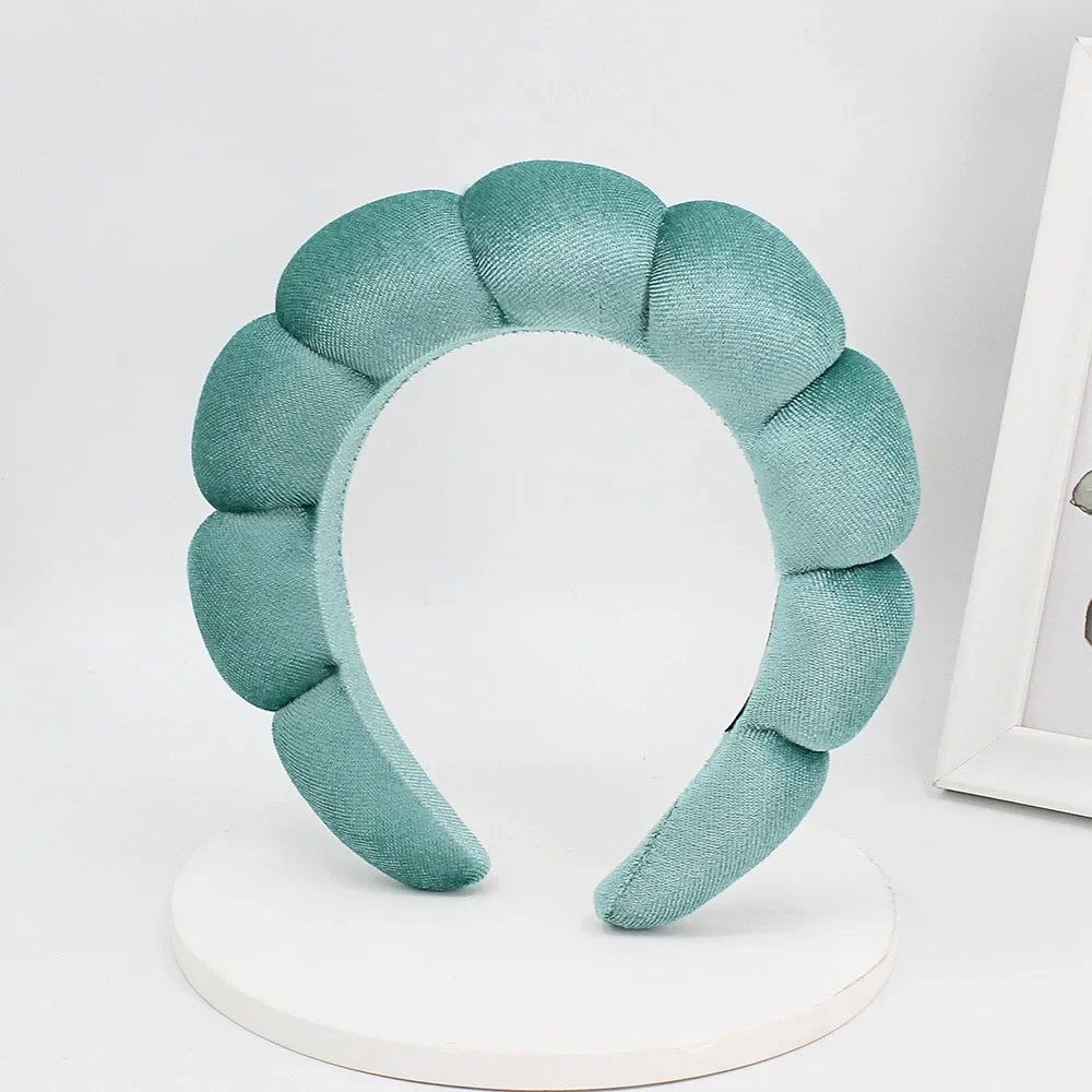 Velvet Sponge Spa Headband for Face Washing & Skincare