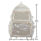 Japanese Style Transparent Ita Bag for Girls Comic Cons Large Capacity Women Backpack Fashion School Bags for College Student JK
