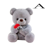 25cm Kawaii for Valentines Day Gift Teddy Bears Stuffed Animal Rose Bear Doll Valentine's Day Gift for Girlfriend