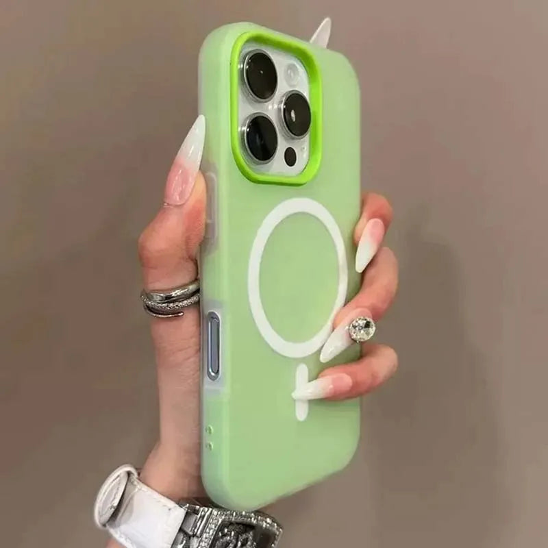 Luxury Candy 2 IN 1 For Magsafe Case for iPhone 18 17 16 15 14 Plus 13 11 12 Pro Max Air Magnetic Wireless Charge Bumper Cover