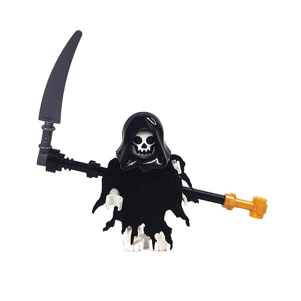 MOC Halloween Skeleton Army Mini Doll Building Blocks DIY Assembled Building Blocks Character Doll Skeleton Horse Ornaments Toy