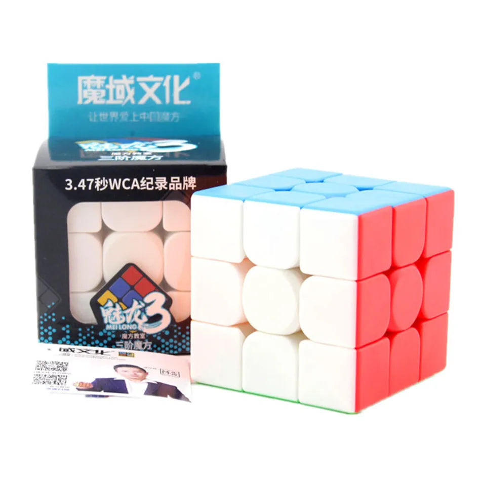 MoYu Meilong 3x3 Stickerless Speed Magic Cube Puzzle Toy