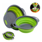 Foldable Silicone Vegetable Washing Basket – Fruit Cleaner & Food Drain Strainer