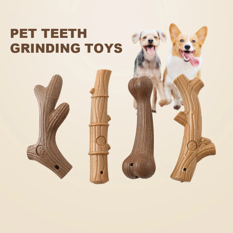 Bamboo Dog Chew Toy Dental Bone Bite Resistant Training Toy