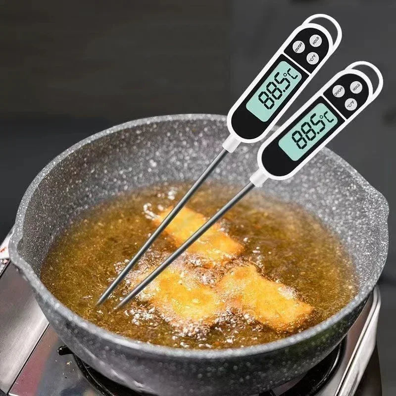 Digital Kitchen Thermometer – LCD Food Temperature Measuring Tool for Meat, Baking & BBQ