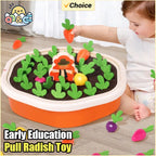 Montessori Pull Radish Carrot Harvest Matching Toy for Kids Fun