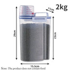 1pc Airtight Pet Food Container, 1.5kg/2kg with Cup, Plastic Sealed Jar for Dry Dog Cat Food, Includes Measuring Scoop Container