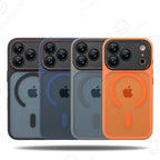 Luxury Magnetic Camera Bumper Protection Case For iPhone 17 16 15 14 18 Pro Max 18P Wireless Charge Shockproof Matte Clear Cover
