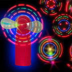 HOT SALE Colorful Glowing Mini Fan Windmill Toy Flashing Light Up Fan Kids Toy Gift Mini Handheld Fan LED Light Party Props Toys