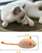 Catnip Rattle Faux Fur Cat Mouse Toys for Indoor Interactive Play