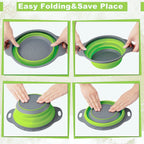 Foldable Silicone Vegetable Washing Basket – Fruit Cleaner & Food Drain Strainer