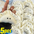 Soft Plush Dumpling Keychain Cute Food Bag Charm