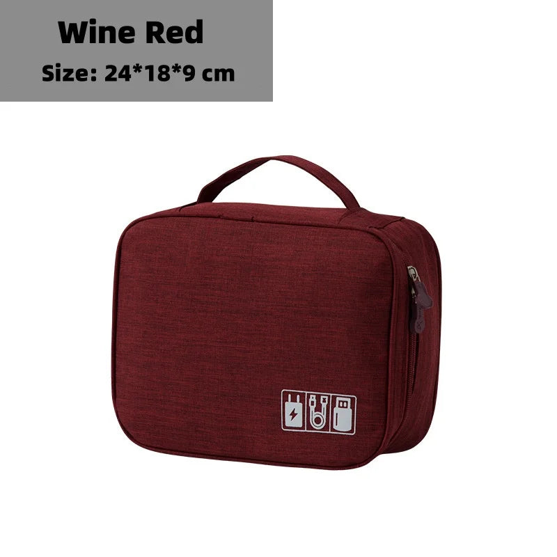 Waterproof Electronic Cable Organizer Travel Storage Bag for Chargers & Accessories