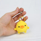 Cute Bear Couple Crochet Keychain Set Mini Animal Doll Charm
