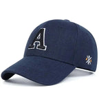 Letter A Embroidery Baseball Cap for Unisex Casual Outdoor Style