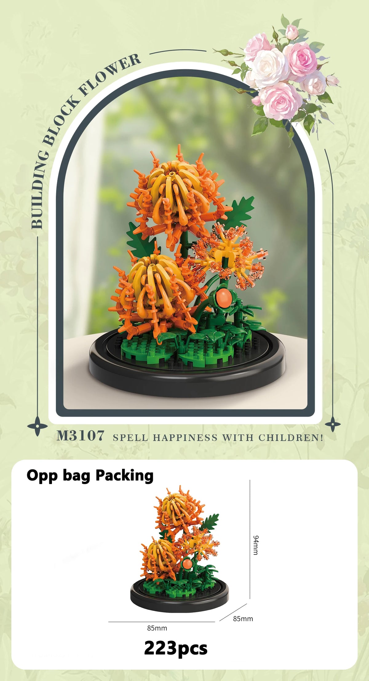 Eternal Flower Bouquet Bonsai Micro Building Blocks Set