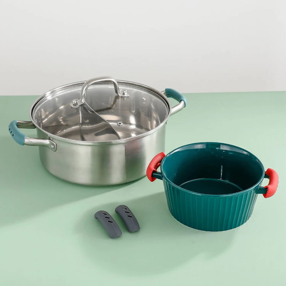 2PCS Silicone Pan Handle Cover – Heat Resistant Non-Slip Grip Sleeve