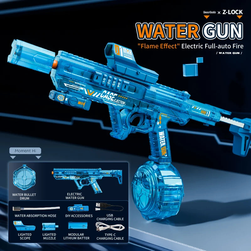 HUIQIBAO Electric Water Gun High-Speed Outdoor Water Blaster