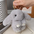 15cm Rabbit Fur Keychain Plush Bag & Car Charm