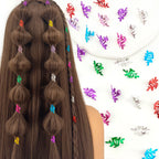 40Pcs Vine Leaf Shaped Alloy Hair Braid Ring Vintage Hair Pin For Dreadlock Women Girls summer Hair Accessories Loc Hair Jewelry