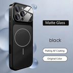 Original Glass Nano Matte For Magsafe Wireless Charging Armor Case For iPhone 18 17 16 15 14 13 12 11 Pro Max Air Magnetic Cover