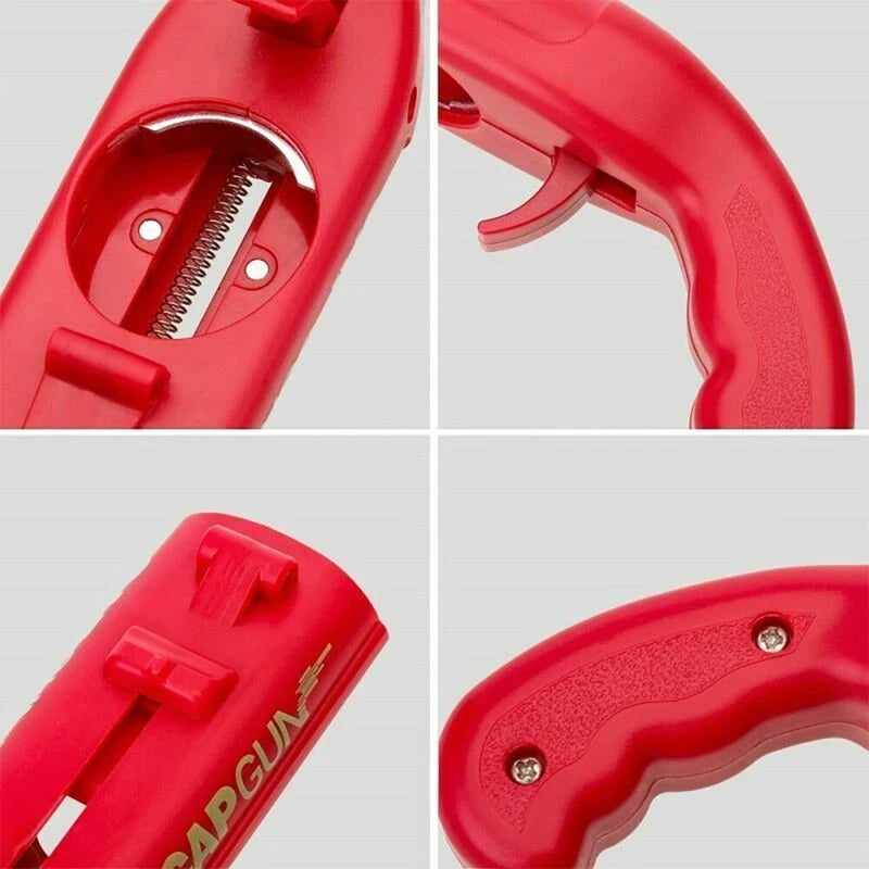 Portable Cap Gun Bottle Opener – Creative Flying Cap Launcher Bar Tool