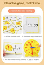 Montessori Learning Clock Educational Puzzle Toy for Preschool Kids