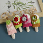 Cute Crochet Ice Cream Keychain Cone Bag Charm