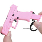 Tactical Pistol Shape Keychain Detachable Car Keyring Accessory