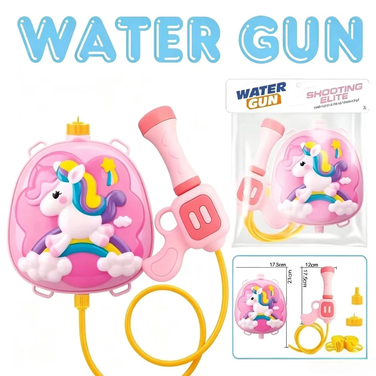 Kids Backpack Water Gun for Summer Beach Pool Outdoor Fun Toy