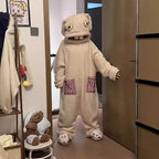Raving Rabbids Cosplay Onesie Anime Peripheral Flannel Jumpsuit Adult Kids Halloween Carnival Costume Homewear Sleepwear Gift