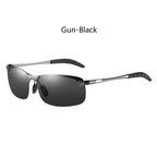 Classic Metal Men Polarized Sunglasses Fashion Driving Fishing Half Frame Retro Sun Glasses Luxury Brand Designer Eyewear UV400