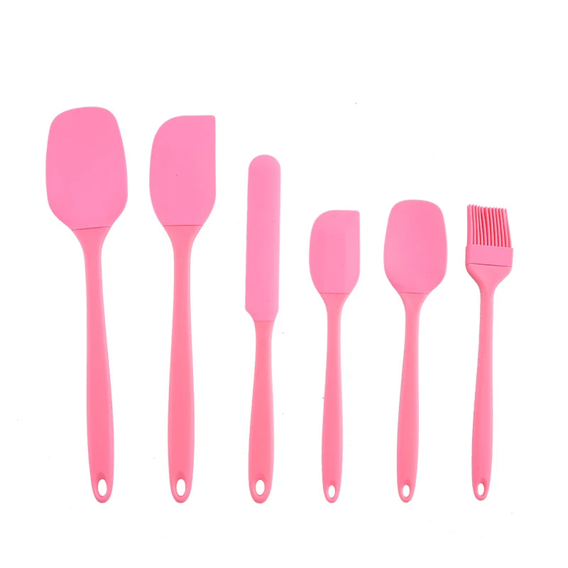 6-Piece Silicone Kitchenware Set with Spatulas and Oil Brush Kit