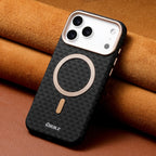Luxury Business Bitmap Leather Magnetic Phone Case For iPhone 18 17 16 15 14 13 Pro Max 18Pro Air Metal Lens Button Bumpe Cover