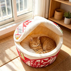 Pet Dog Cat House Kennel Super Large Instant Noodle Warm Dog Cat Nest Beds Cushion Udon Cup Noodle Pet Bed Cozy Nest