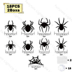 Halloween Bat/Spider Decor Night Light 3D Purple/Green Lights Wall Sticker for Self-adhesive Decor Halloween Party Decoration