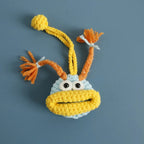 Funny Crochet Sausage Mouth Keychain Key Holder Pouch