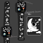 Bandai Dragon Ball Z Fashion Cartoon Action Printing Anime LED Type Watches Kids Watch Birthday Gifts Toys